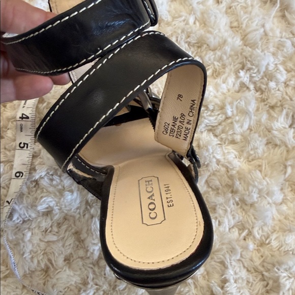 COACH Stefanie Buckle Gladiator HEEL PUMP Black Light Use Size 7 B - Picture 11 of 16
